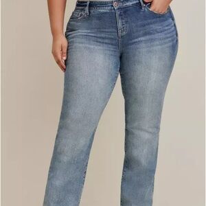 Torrid Perfect Slim Boot Classic Denim Mid-Rise Jeans Size 12 extra tall